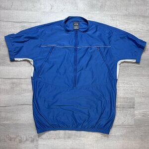 Vintage Oakley Software Cycling Jersey Mens XL Half-Zip Blue Y2K Reflective